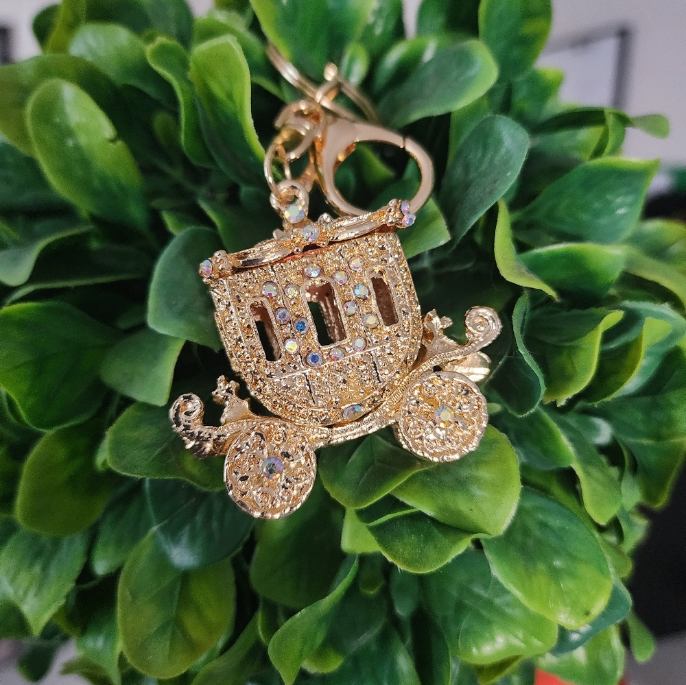Gold Carriage Keychain